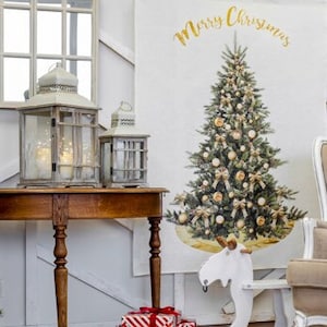 Arazzo, Buon Natale, decorazione per l'albero, arazzo da parete, decorazione da parete, arazzo di abete, decorazione natalizia, decorazione natalizia, albero di Natale, arte da parete