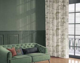 Toile Jouy Curtains Etsy