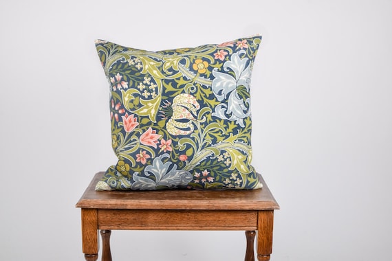 Cushion cover, Golden Lily, William Morris, Cushion for sofa, linen pillow, 100% linen, 18x18, pillow with zipper