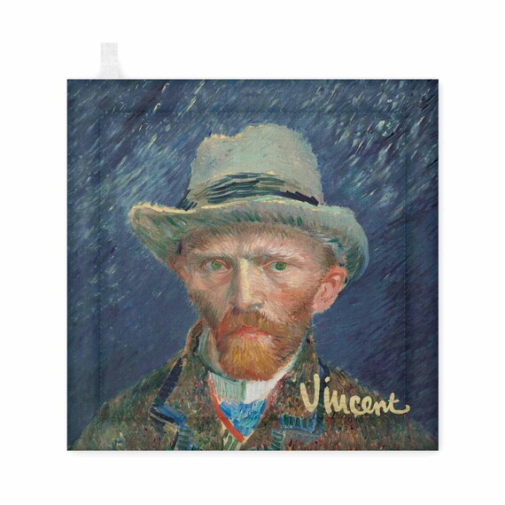 Pot Holder, Vincent van Gogh, Unique design, kitchen accessory, linen pot holder, custom size pot holder, kitchen decoration