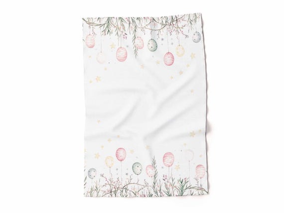 Linen towel, Easter Garden, 100% linen, Easter Kitchen decor,