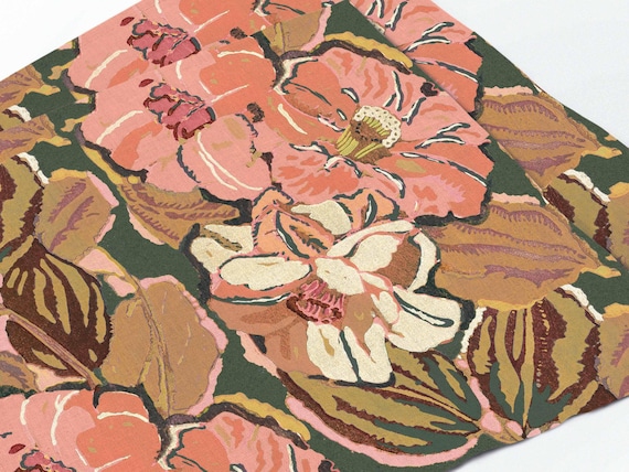 Linen placemats, Edouard Benedictus, Variation III, fabric placemats, 100% linen, vintage placemats