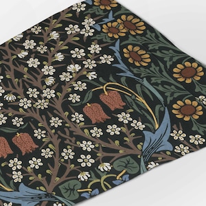 Placemats set, William Morris, Blackthorn, 100% linen, home decor, linen placemats, fabric placemats