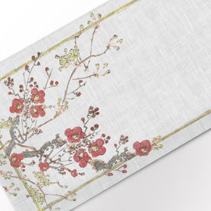 Vårblommande linneduk, japansk påskdekoration