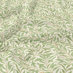Linen fabric, William Morris, Willow Bough, Fabric by yard, Fabric by meters, 100% linen, Fabric wholesale, Crafting fabric