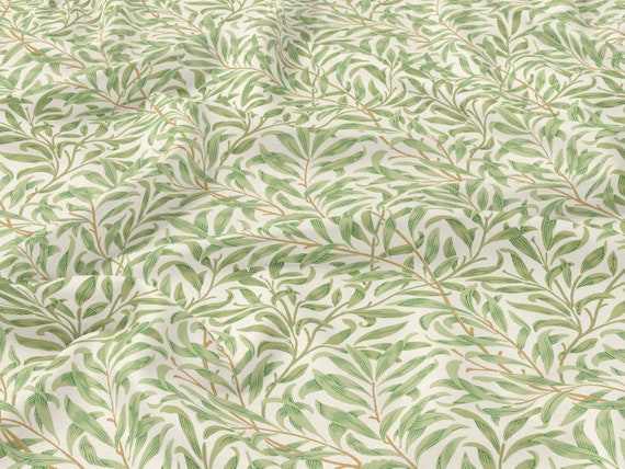 Linen fabric, William Morris, Willow Bough, Fabric by yard, Fabric by meters, 100% linen, Fabric wholesale, Crafting fabric