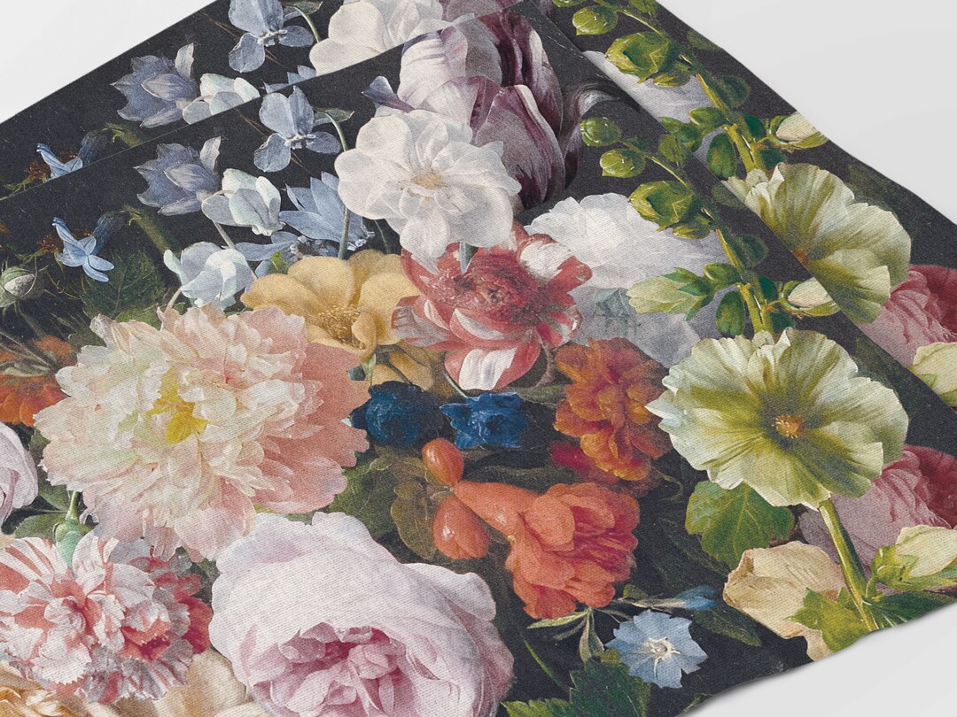 Linen Placemats,still Life, Floral Placemats, Fabric Placemats, 100
