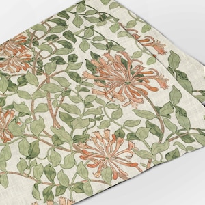 Placemats set, William Morris, Honeysuckle, Table decor, Linen placemats, 100% linen, matching placemats, vintage placemats