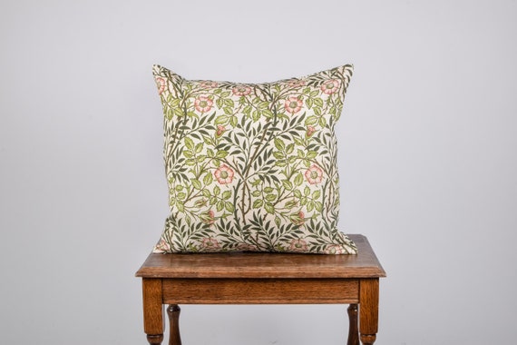 Cushion cover, Sweet Briar, William Morris, Cushion for sofa, linen pillow, 100% linen, 18x18, pillow with zipper, art on linen