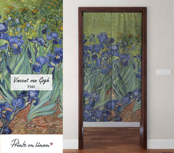 Noren curtain, Japanese Noren, wall tapestry, door curtain, 100% linen, panel curtain, closet cover, window curtains linen, 60" x 35"
