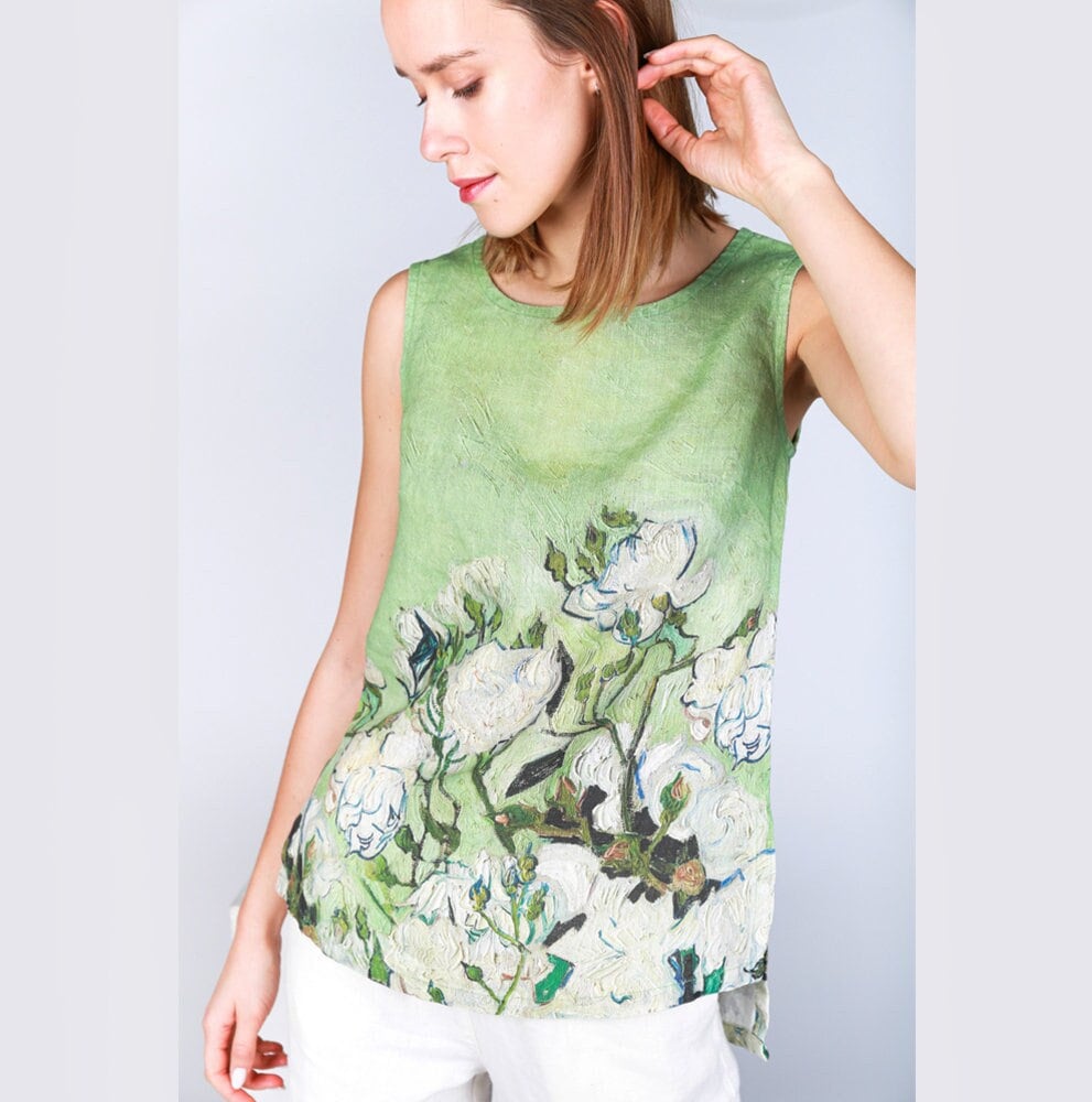 Van Gogh Tank Top - Etsy Van Gogh Tank Top - Etsy