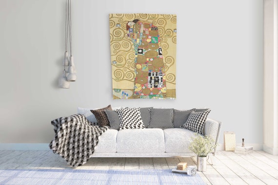 Gustav Klimt, Cartoon for the Frieze of the Villa Stoclet in Brussels, wall decor, wall prints, wall tapestry, wall hanging, wall art prints