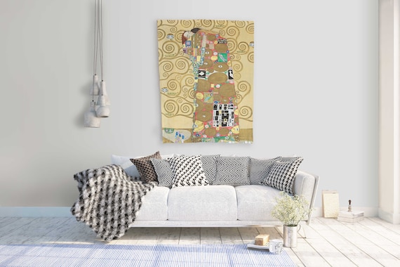 Gustav Klimt, Cartoon for the Frieze of the Villa Stoclet in Brussels, wall decor, wall prints, wall tapestry, wall hanging, wall art prints