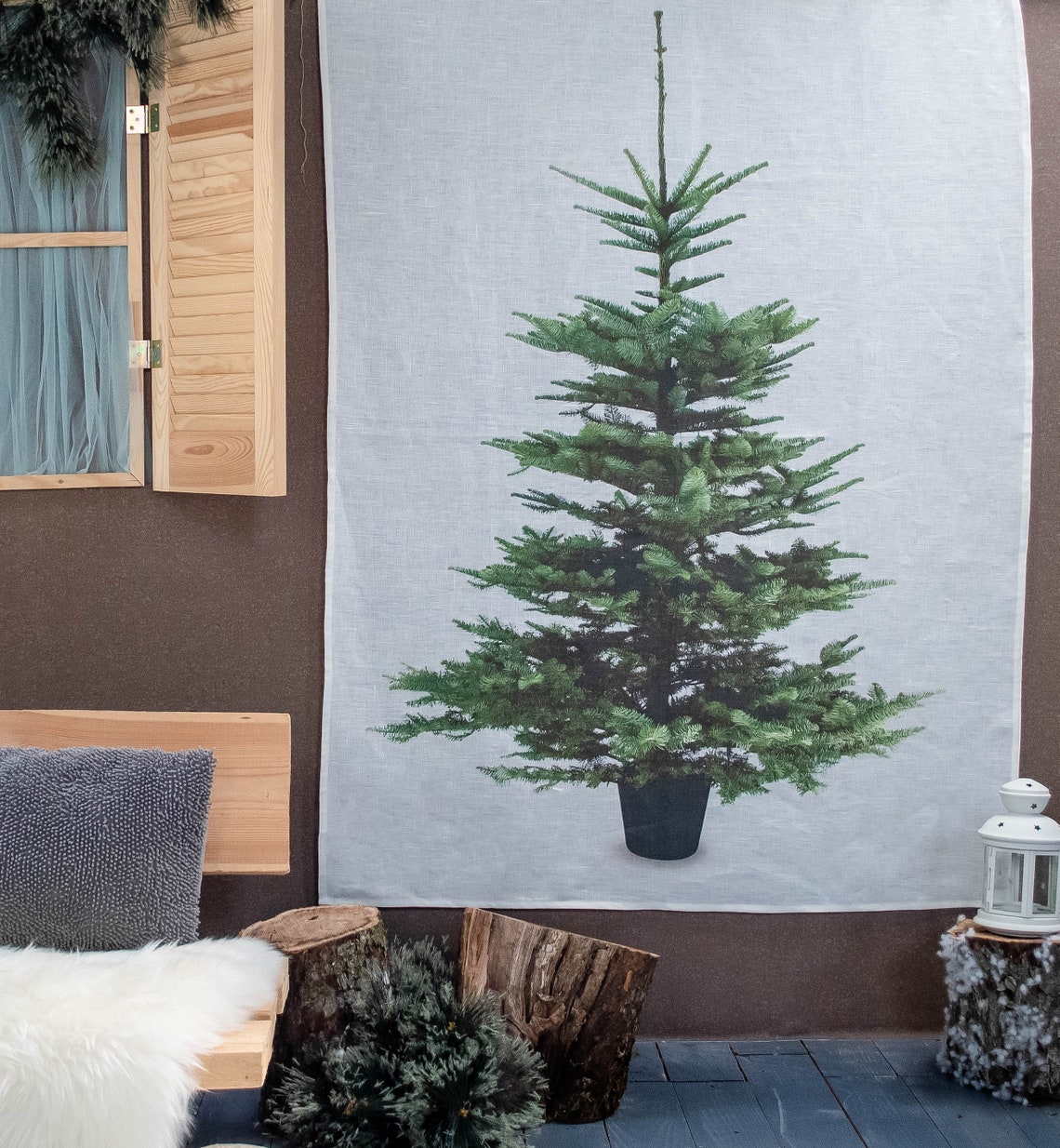Christmas Tree Tapestry Tree Decor Wall Tapestry Christmas Etsy