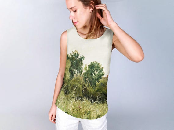 Linen top, Field of Oats near Vejby by P. C. Skovgaard