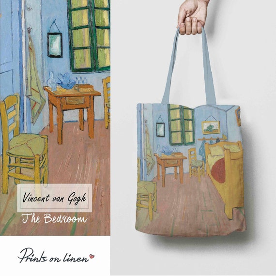 Van Gogh, tote bag, linen bag, Van Gogh Bedroom, art print, birthday gift, teacher bag, Van Gogh print, canvas tote