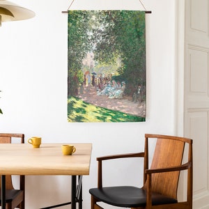 Wandkunst, Claude Monet, Der Parc Monceau, Wandteppich, Wanddeko in benutzerdefinierter Größe, Studiodekor, Kunstdruck, Monet Druck, 100% Leinen