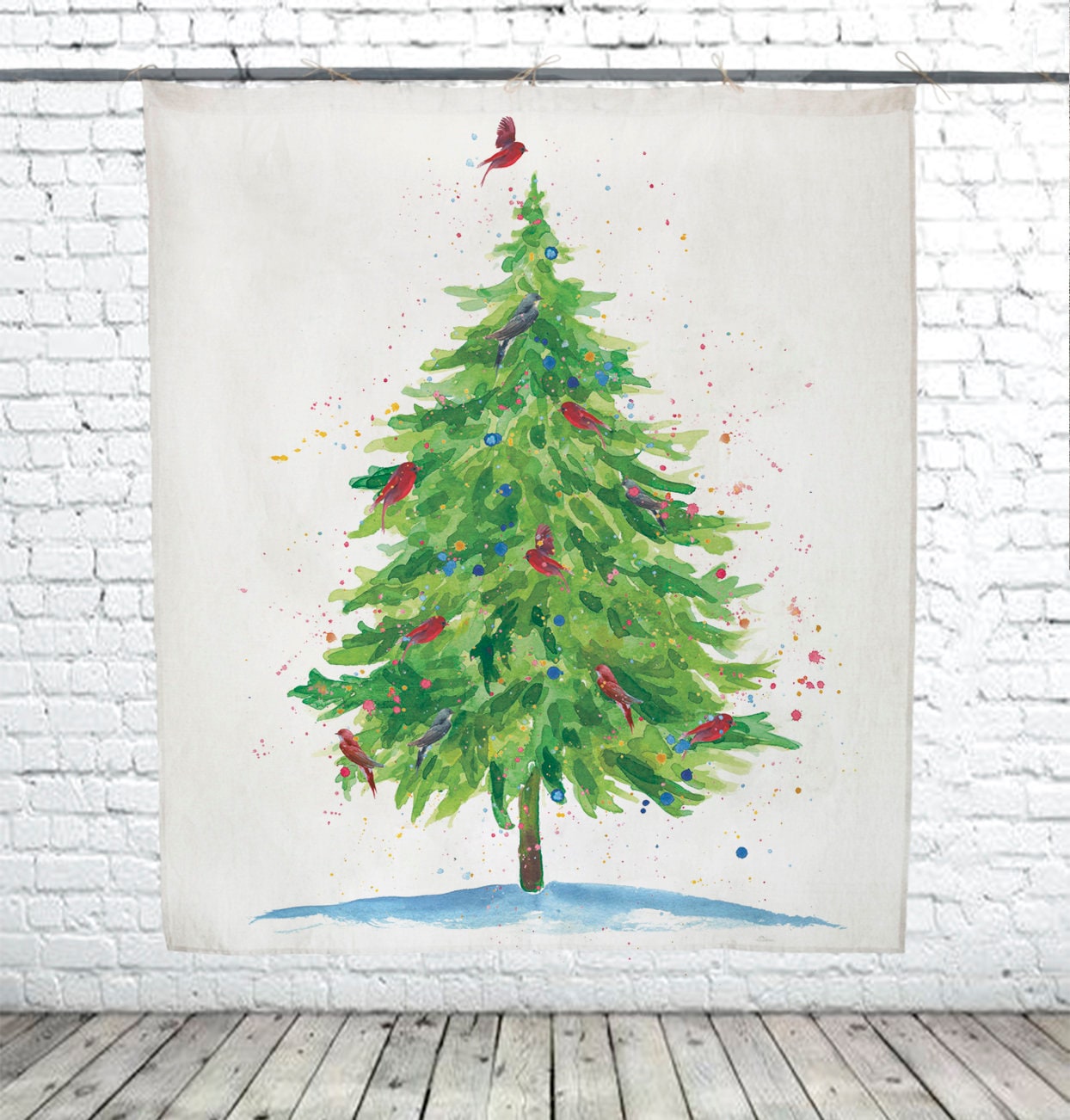 Tapestry Christmas tree, Merry Christmas, tree decor, wall tapestry, Fir Tapestry, Christmas 