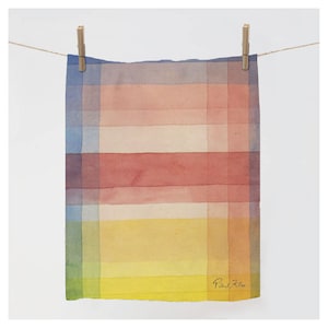 Kitchen towel, Paul Klee, Architecture of the Plain, Abstract art, Dish towel, linen towel, wholesale towels, 100% linen