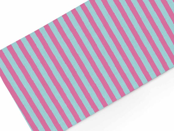 Table runner, Watercolor & Lines, Floral table top 100% linen, party decor linens