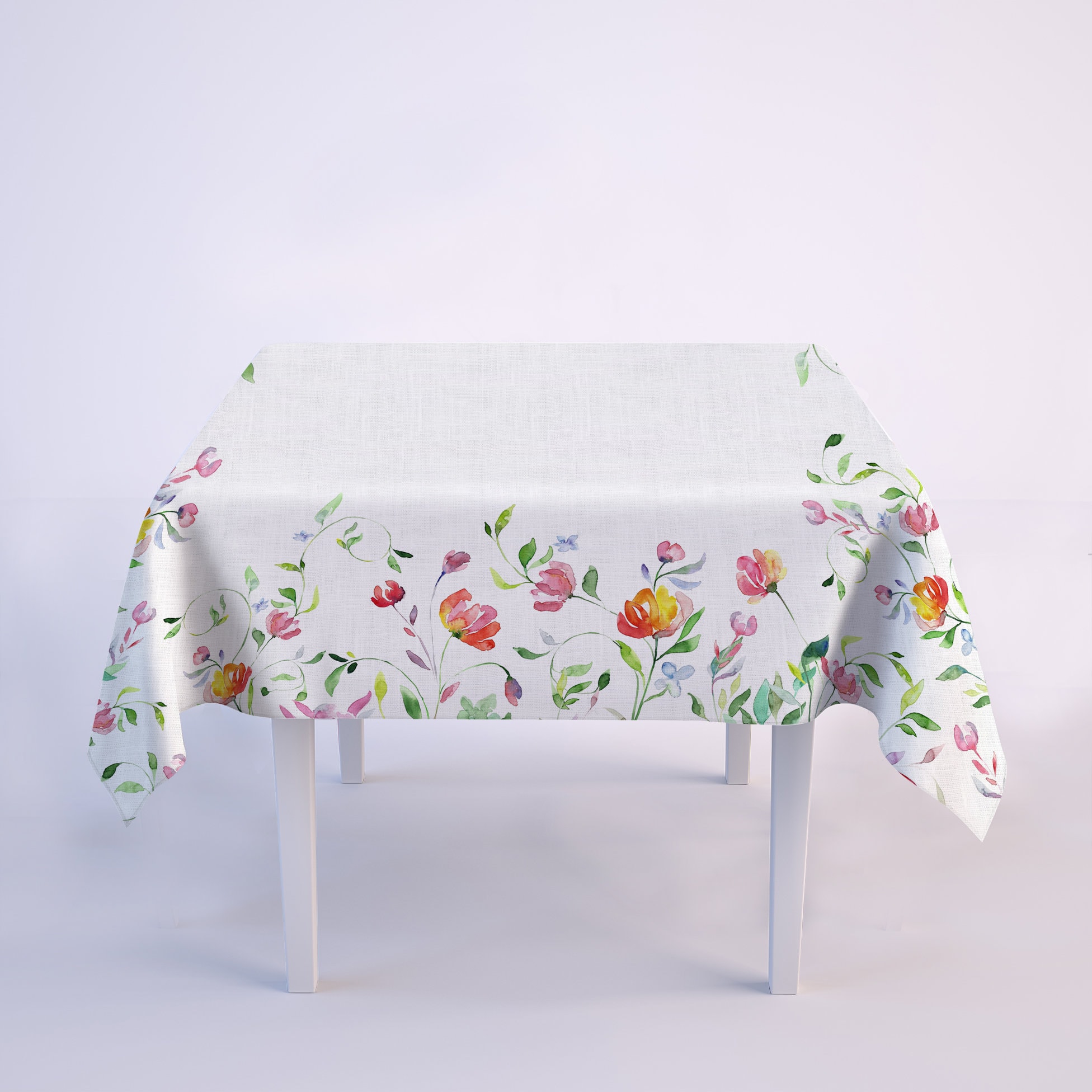 Linen tablecloth, Summer table decor, tablecloth floral, 100 linen fabric