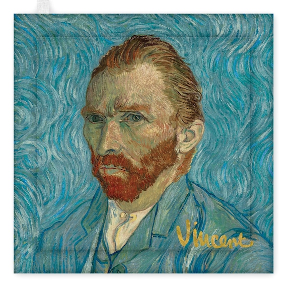 Pot Holder, Vincent van Gogh, Unique design kitchen accessory, linen pot holder, custom size pot holder, kitchen decoration