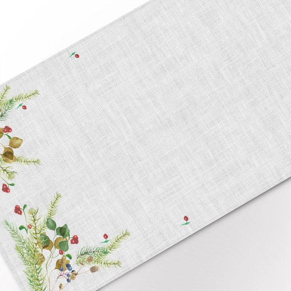 Minimal Christmas, table runner, 100% linen, Christmas table, Christmas decor, Holiday table decor, wabi sabi, Christmas tree