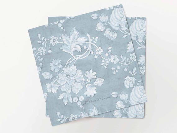 Napkins set, French Blue napkins, Anna Maria Garthwaite, Spitalfields, 1752 - 1753, 100% linen