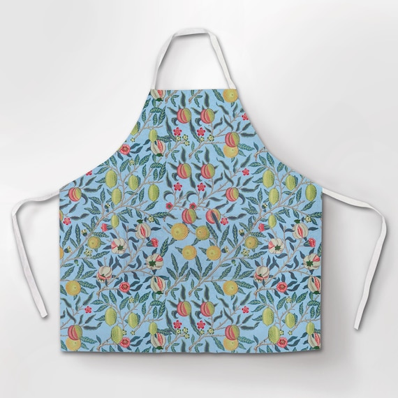 Linen Apron, William Morris, Four Fruits, 100% linen, Apron wholesale