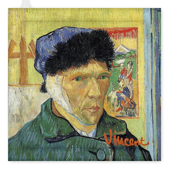 Pot Holder, Vincent van Gogh, Unique design, kitchen accessory, linen pot holder