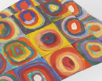Placemats, Wassily Kandinsky, Color Study, placemats set of 4, placemats set of 6, fabric placemats, linen placemats, placemats set