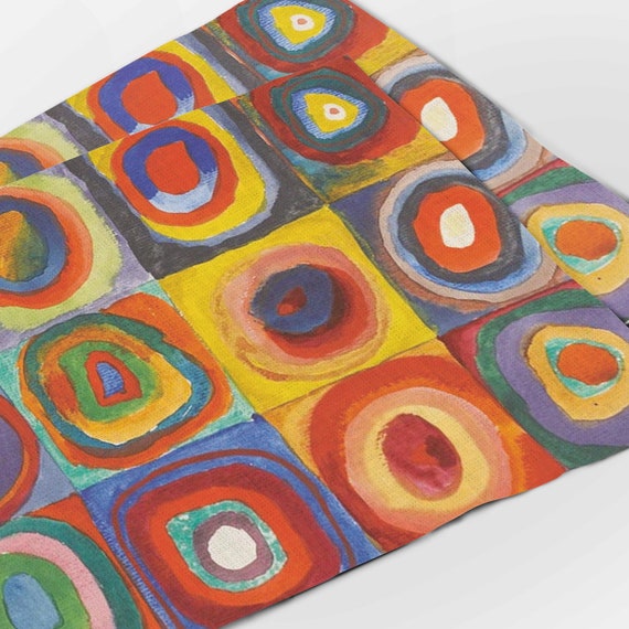 Placemats, Wassily Kandinsky, Color Study, placemats set of 4, placemats set of 6, fabric placemats, linen placemats, placemats set