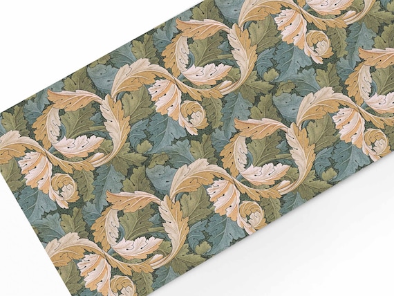 Table runner, William Morris, Acanthus, 100% linen, linen table runner, table runner pattern, printed table runner, linen table top