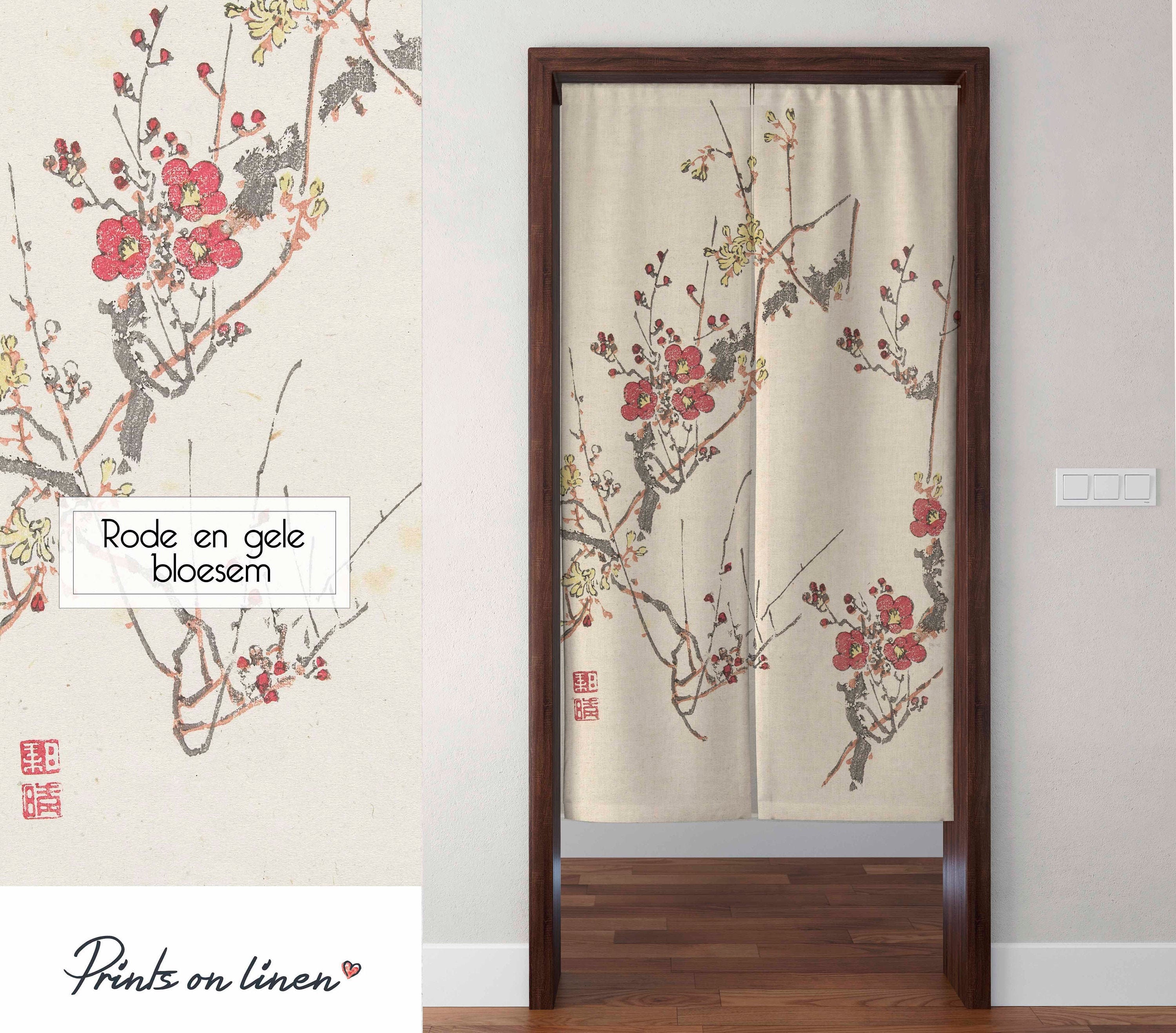 Noren Curtain Japanese Noren Bloesem Wall Tapestry Door Curtain