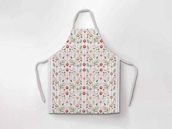 Christmas apron, Christmas Jazz, holiday apron, Christmas home decor, custom apron, apron gift, Winter apron, 100% linen