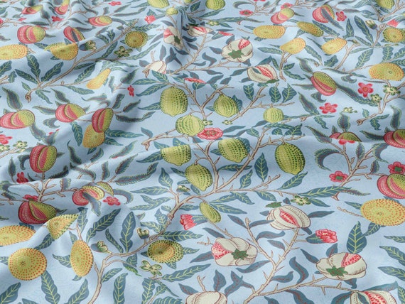 Linen fabric, William Morris, Four Fruits, Fabric by yard, Fabric by meters, 100% linen, Fabric wholesale, Crafting fabric