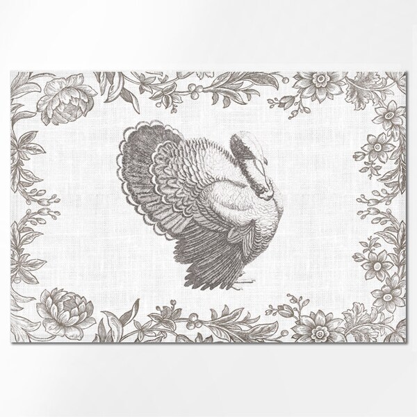 Folk Turkey Paper Placemats main image 1