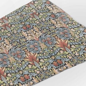 Placemats set, William Morris, Snakeshead printed textile, linen placemats, 100% linen, fabric placemats, Art deco, Europe