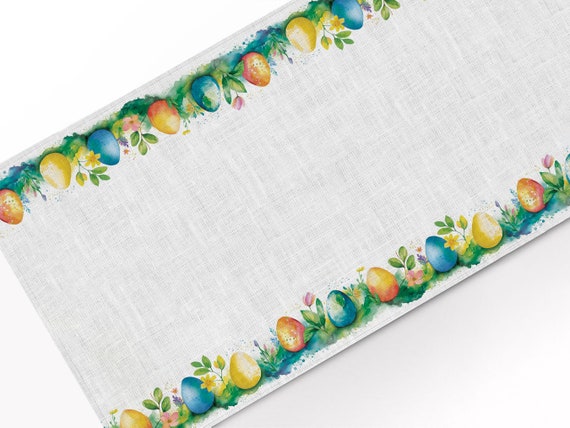 Table runner, Easter Glow, Easter table runner, Easter decor, Easter table top, linen table runner, 100% linen