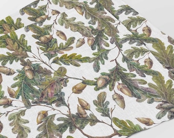 Lithuanian Oak Placemats Set, Autumn Linen Table Decor