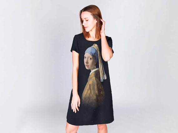 Linen dress, Jan Vermeer, Girl with a Pearl Earring, 100% linen, linen tunic, summer dress, sleeveless dress, classic art, women dress
