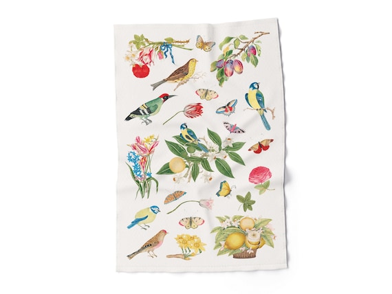 Kitchen Towel, Victorian Garden Botanicals, Birds, Blossoms & Butterflies