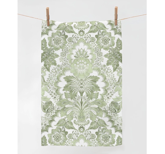 Kitchen towel, Anna Maria, Garthwaite, Spitalfields, toile towel, green kitchen towel, 100% linen