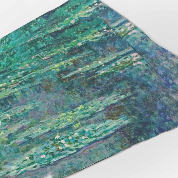 Placemats set, Claude Monet, Water Lilies 1904, Fabric placemats, custom placemat,  Organic decor, 100% linen, linen placemats, Europe