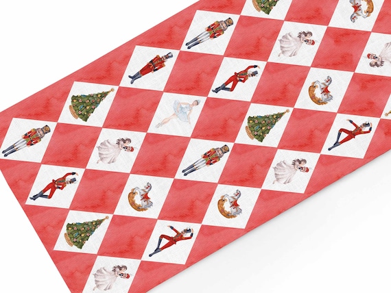 Table runner, Ballet & Christmas Classics, 100% linen