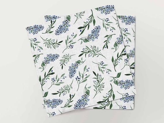 Napkins set, Floral vintage, Wedding table decor, 100% linen, napkins cloth, fabric napkins, napkins for wedding, soft linen napkins
