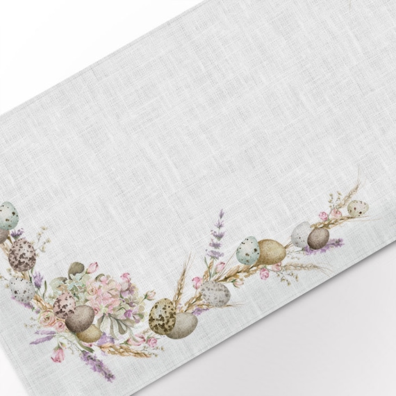 Easter table runner, Easter decor, Easter eggs, linen table runner, linen, Easter table, Easter gift, eggs print, Housewarming gift