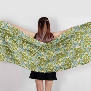 Linen scarf, William Morris, Orchard, 100% linen