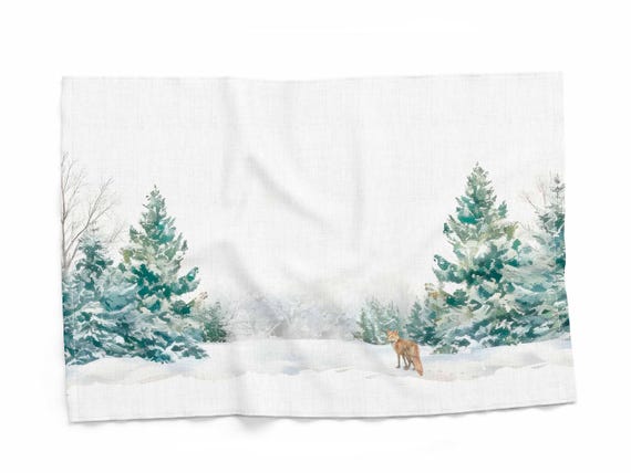 Christmas towel, Kitchen towel, tea towel, linen towel, towel with hook, towel print, 100% linen, gift idea, linen kitchen towel