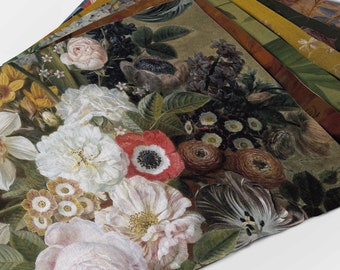 Placemats set, Stilleven, Zes verschillende kunstwerken, linnen placemats, stoffen placemats, 100% linnen, kunstcadeau, vintage placemats, LINENISL0VE